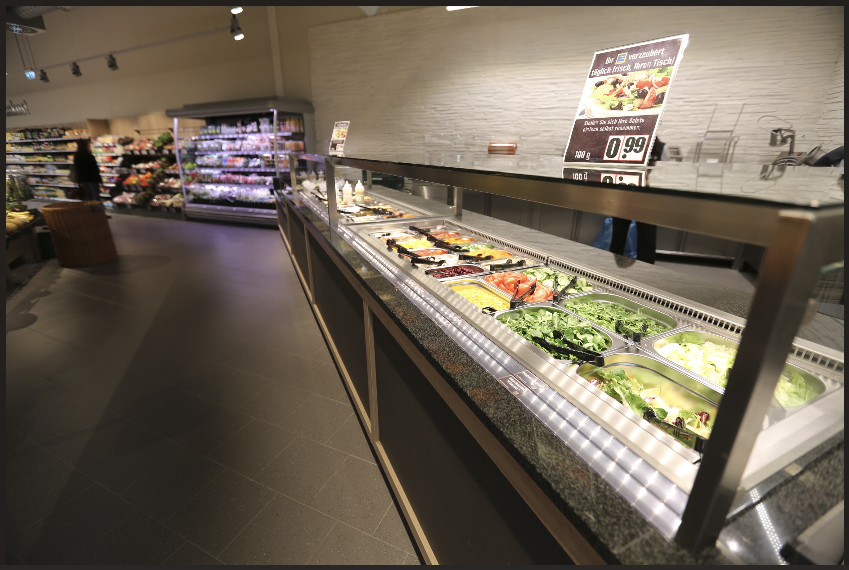 Salatbar Frische-Konzept Supermarkt